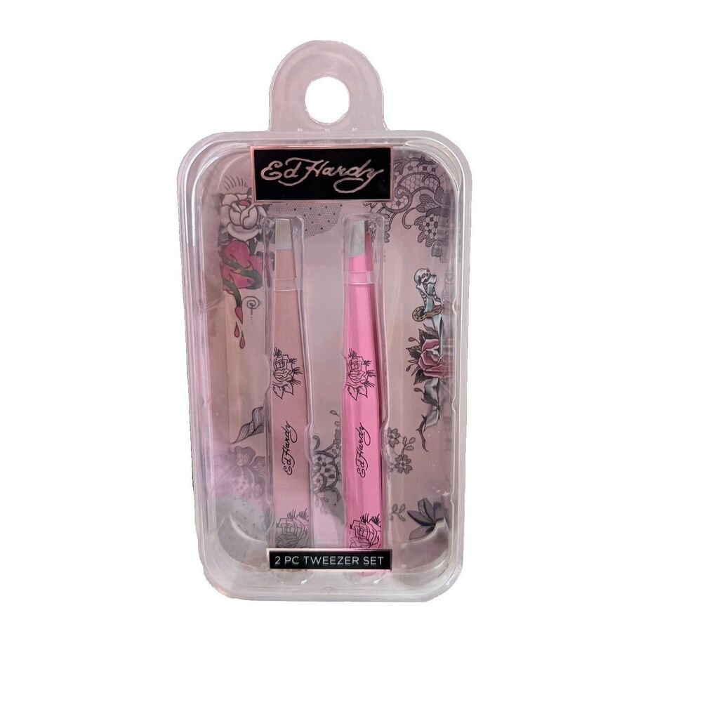 Ed Hardy 2 Piece Tweezer Set New In Box